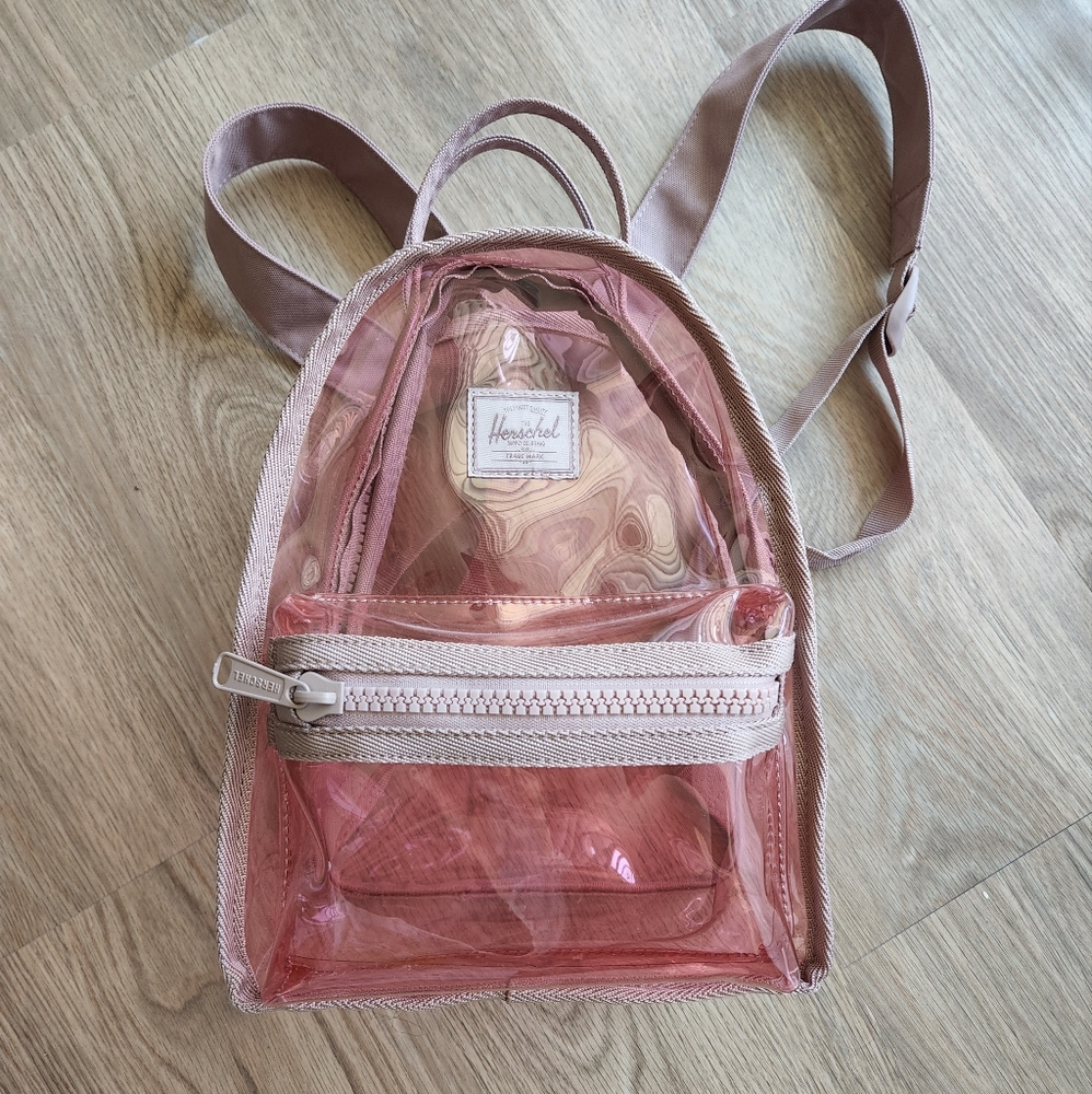 Clear Pink Mini Herschel Backpack
